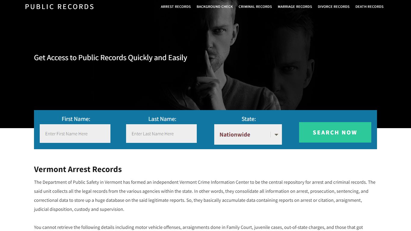 Vermont Arrest Records | Get Instant Reports On People